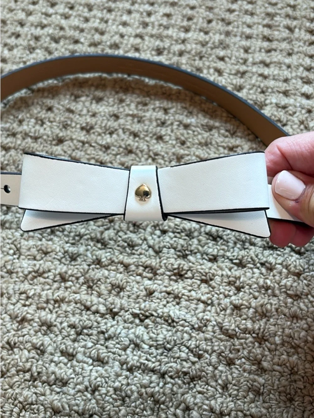 kate spade White Bow Belt